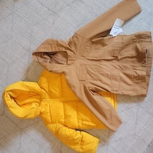 Two  Old Navy Toddler Rain Snow Puff Jackets